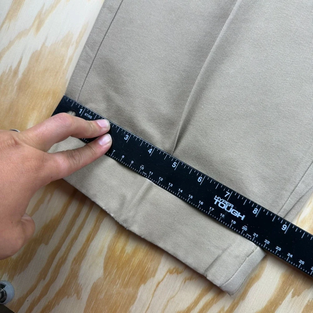 Polo Ralph Lauren Mens Pleated Chino Pants Khaki Tan Cuffed Cotton 38x30
